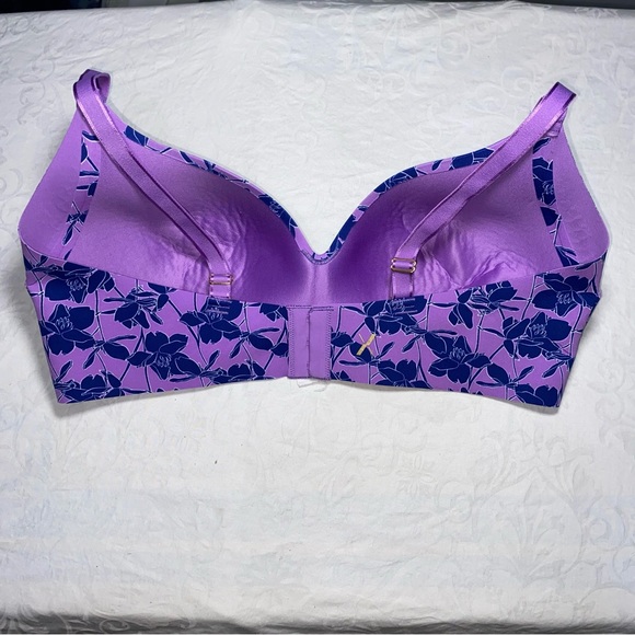 KNIX Wing Woman Contour Bra Violet Magnolia Sz 5 38 40 Wireless Bralette Floral - Picture 4 of 14